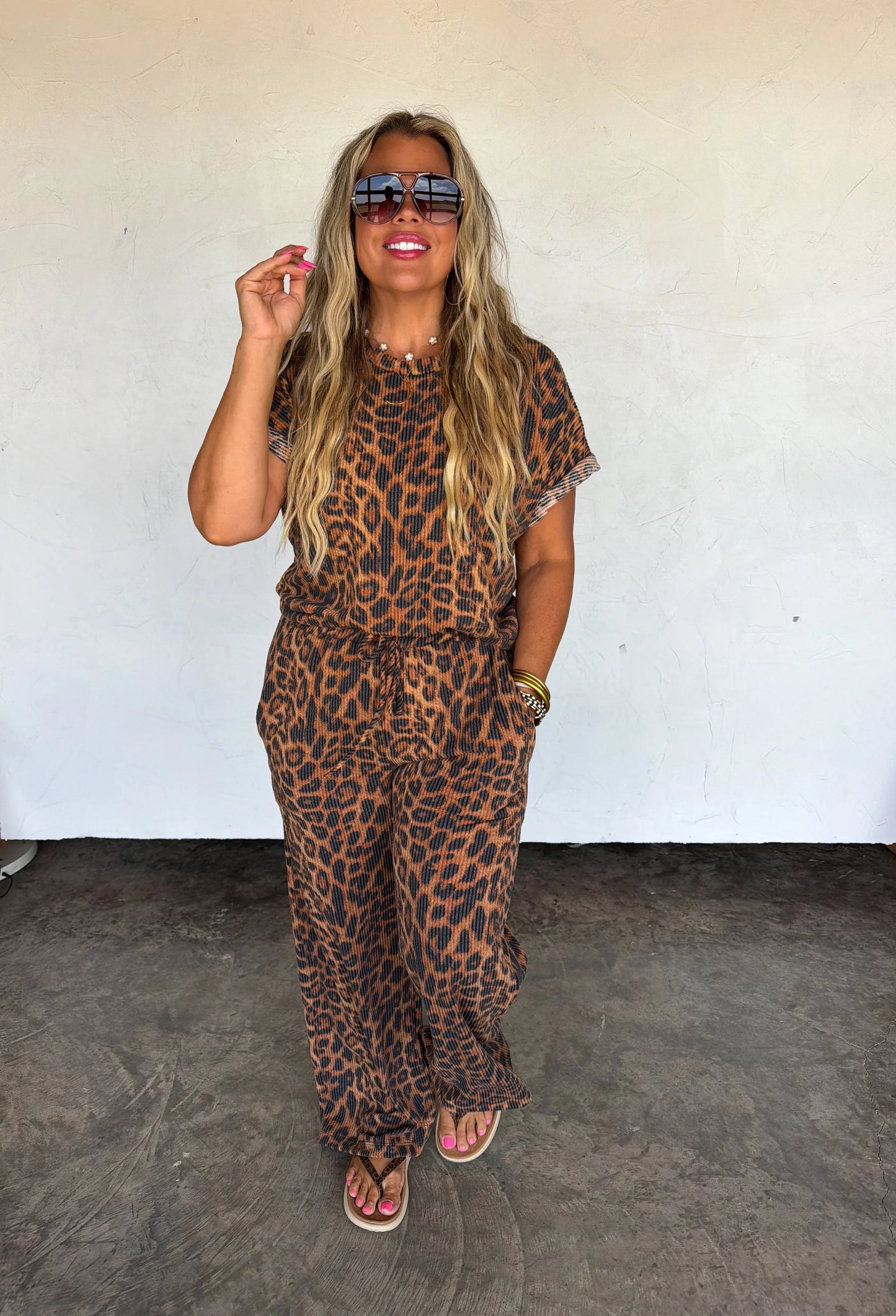 PREORDER Cheetah Kelsey Pant Set (Sold as Set)