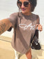 Dolly XOXO Graphic Tee on Espresso *final sale*