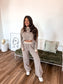 Birdie Long Sleeve Stripe Set in Cinnamon Sugar (Sold as Set)