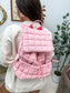 Birdie Quilted Backpack in Pink