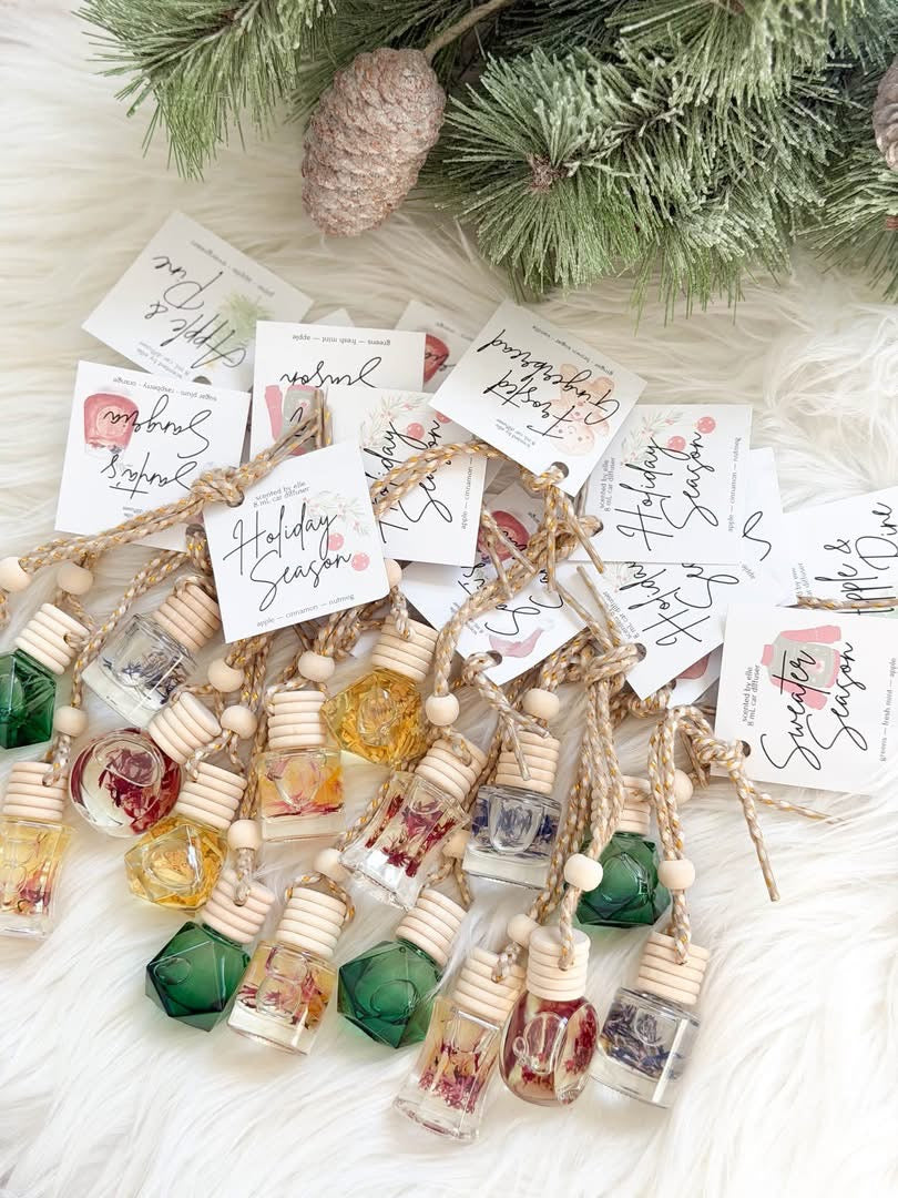 PREORDER Holiday Car Diffusers by Scented by Elle *final sale*