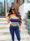 PREORDER Birdie PowerSplit Bra in Blueberry Breeze