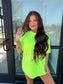 PREORDER Birdie Lightweight Slub Tee in Neon Green