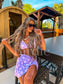 Birdie Three Piece Swimsuit in Lavender Shores (Sold as Set)