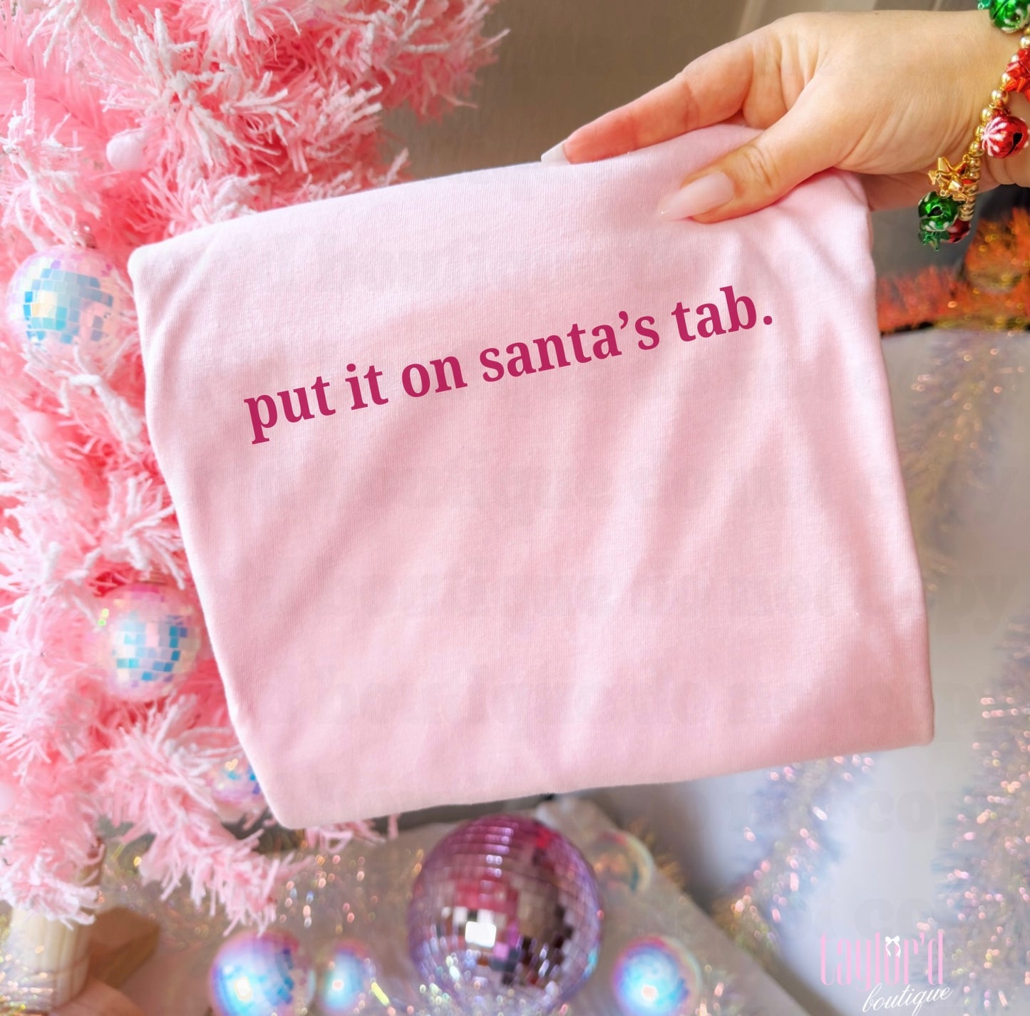 Put It On Santa’s Tab Tee/ Crew