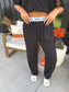 PREORDER Birdie Tee & Boxer Pant Set in Jet Black (Sold as Set)