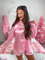 PREORDER Birdie After Dark Satin Set in Pink Party Leopard (Sold as Set)