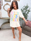 Dilly & Dally Graphic Tee on Ivory