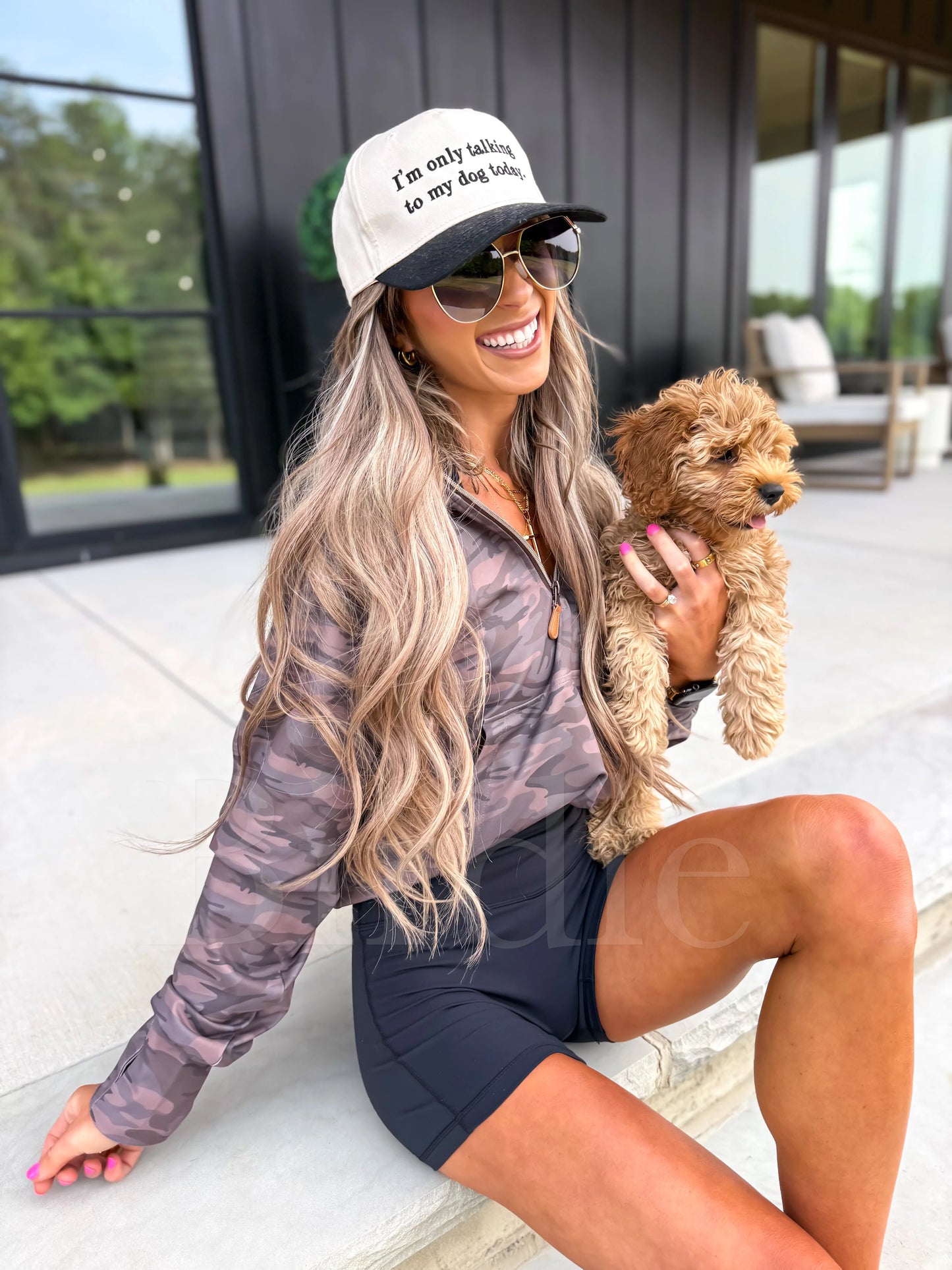 PREORDER Birdie Summer Quarter Zip in Smoked Oak Camo