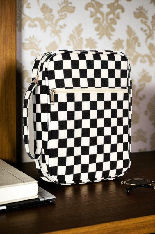 Chloe Black Check Bible Cover