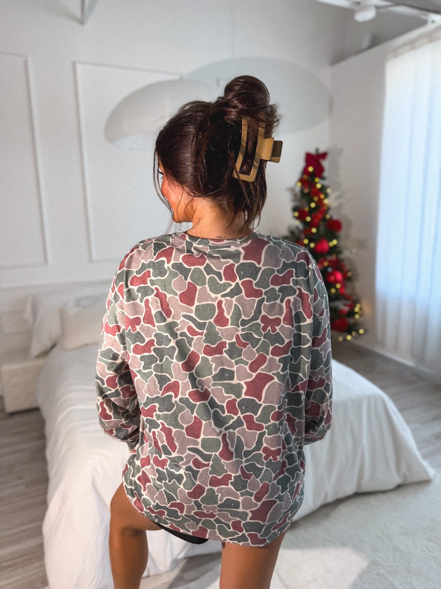 PREORDER Birdie Long Sleeve Tee in Mistletoe Marsh Duck Camo