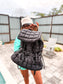 Birdie Quilted Backpack in Black