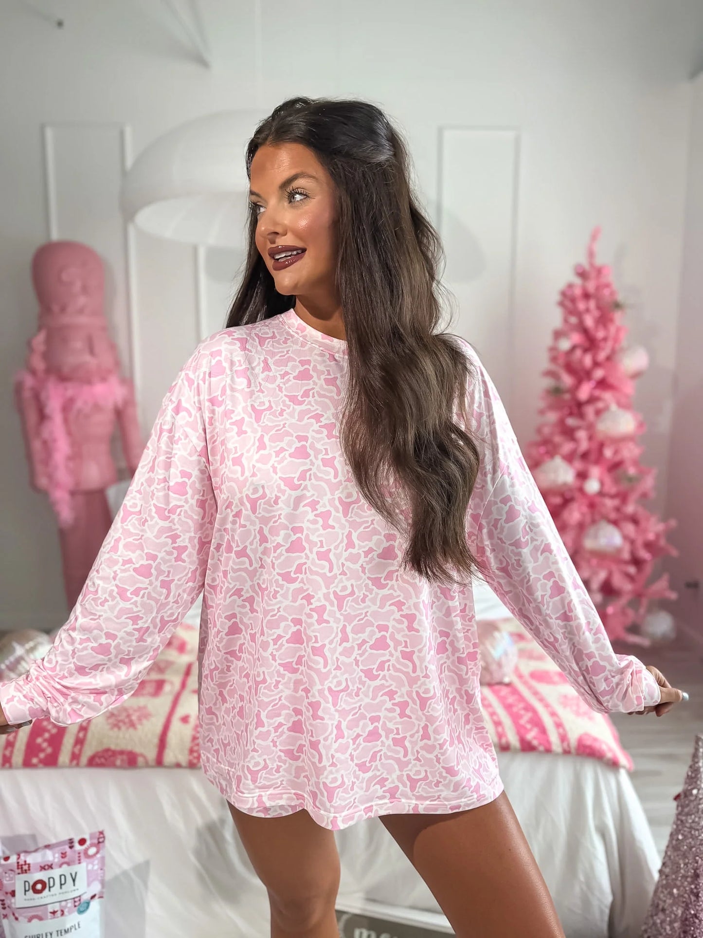 PREORDER Birdie Two Piece Long Sleeve Boxer Set in Sugar Bloom Duck Camo (Sold as Set)