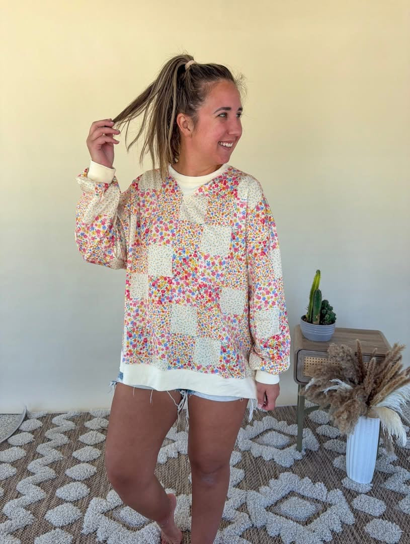 PREORDER Petal Patchwork Pullover *ships beginning of May*