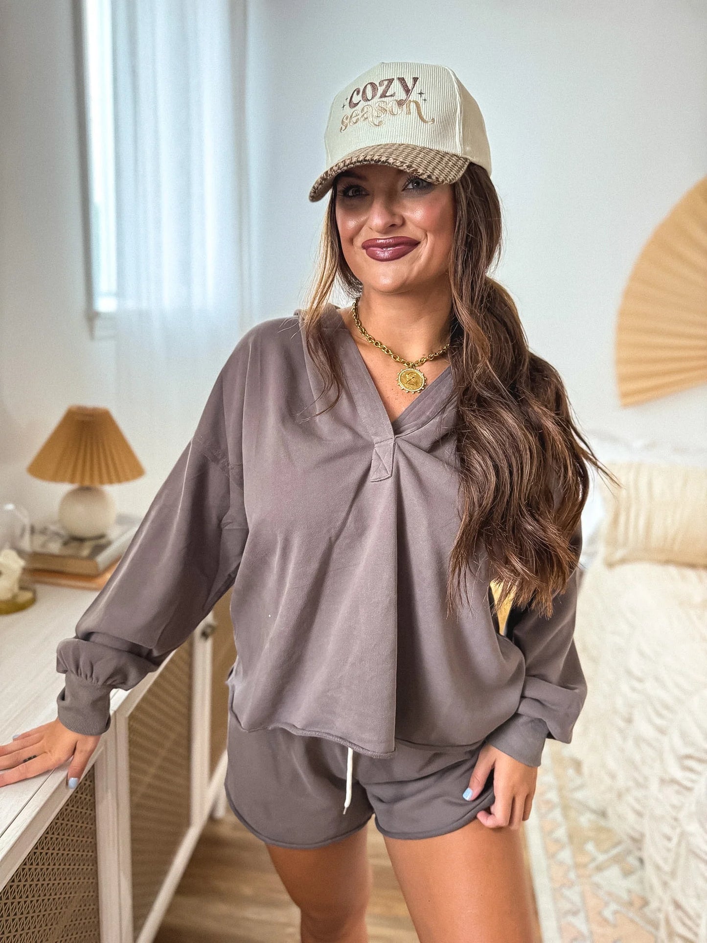 PREORDER Birdie Cozy Club Pullover in Smoked Cocoa