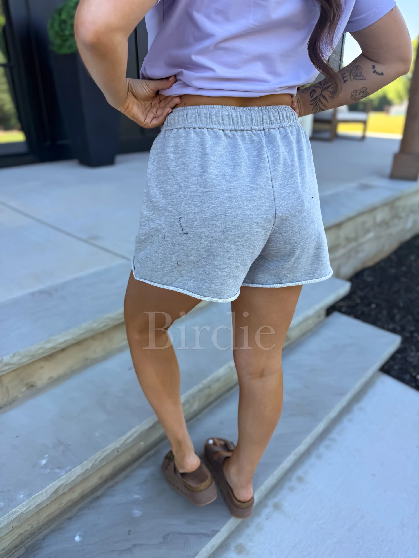 PREORDER Birdie Cozy Club Shorts in Gray