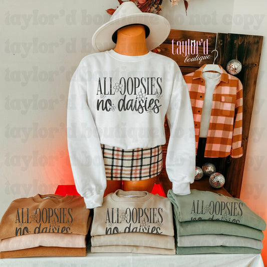 🤭🌼 All Oopsies No Daisies Crew/ Tee