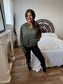 PREORDER Birdie Summer Quarter Zip Pullover in Olive