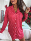 PREORDER Birdie Long Sleeve Sleep Dress in Tied in Tinsel