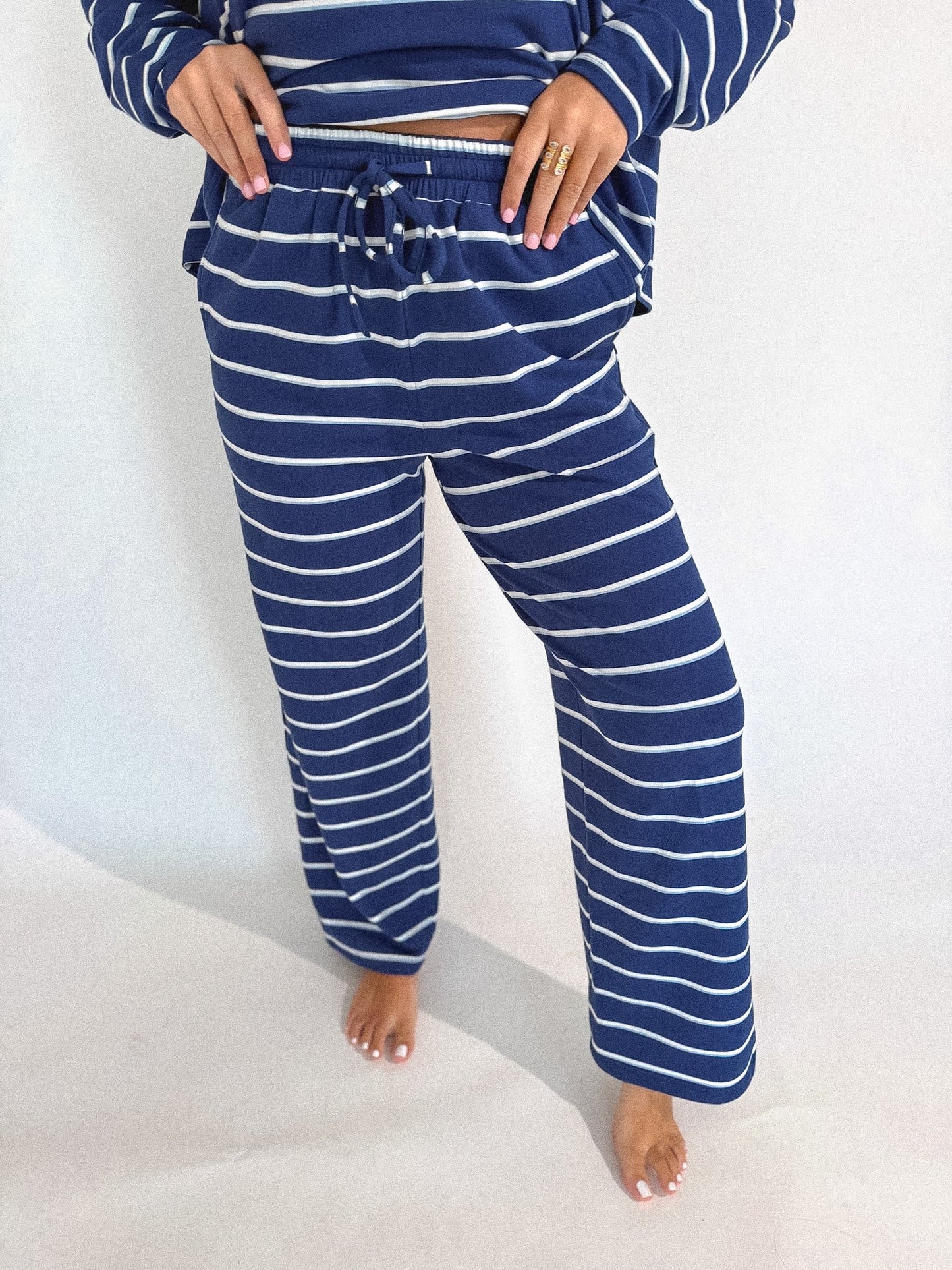 PREORDER Birdie Sunday Ease Set in Deep Harbor Stripe (Sold as Set)