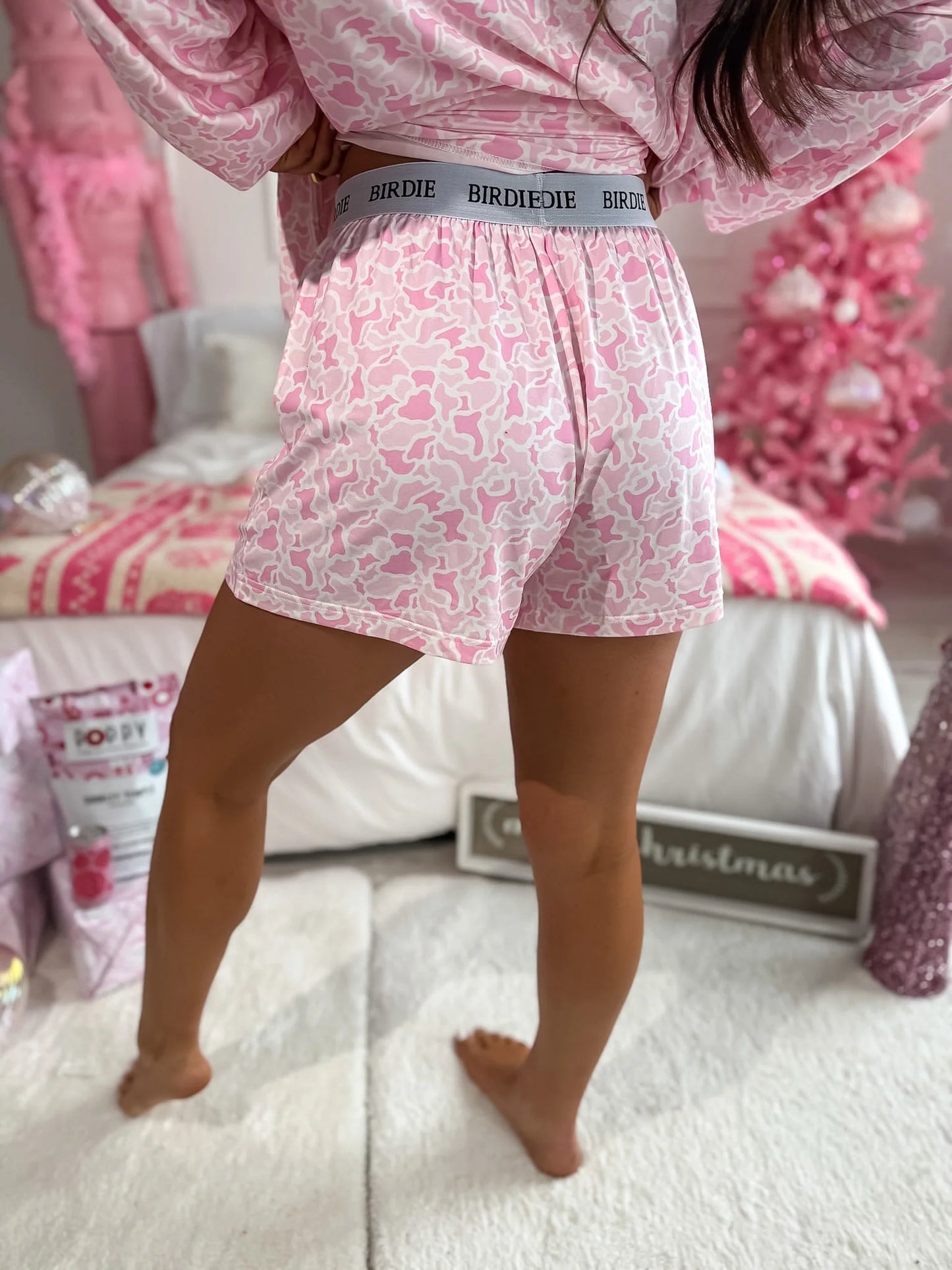 PREORDER Birdie Two Piece Long Sleeve Boxer Set in Sugar Bloom Duck Camo (Sold as Set)