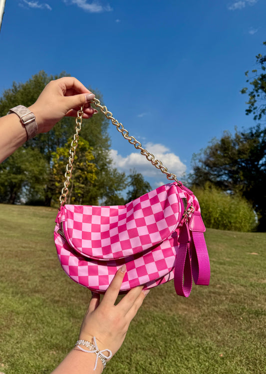 ★Viral Barbie Check Bum Bag★ with new custom Taylor’d gold chain accessory included!