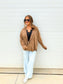 PRE-ORDER Birdie French Terry Shacket In Tan