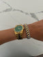 PEARL TWO TONED WATCH BAND BRACELET