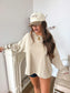 PREORDER Birdie Ash Wash Raw Hem Cozy Pullover in Oatmilk