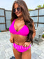 Birdie Flaming Flow 2 Piece Swimsuit in Neon Violet (Sold as Set)
