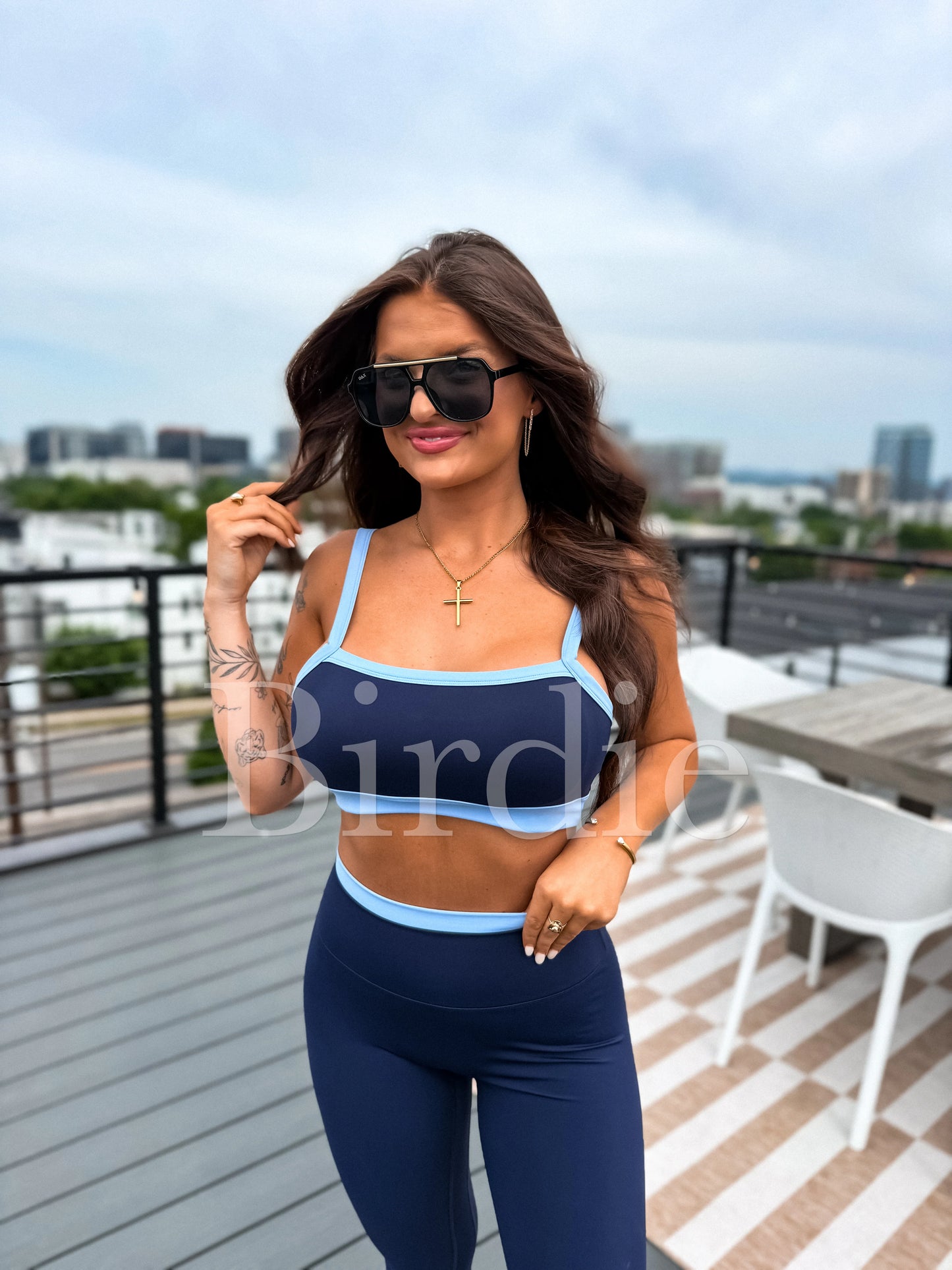 PREORDER Birdie PowerSplit Bra in Blueberry Breeze