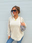 PRE-ORDER Birdie Split Neck Rounded Hem Ash Wash Pullovers