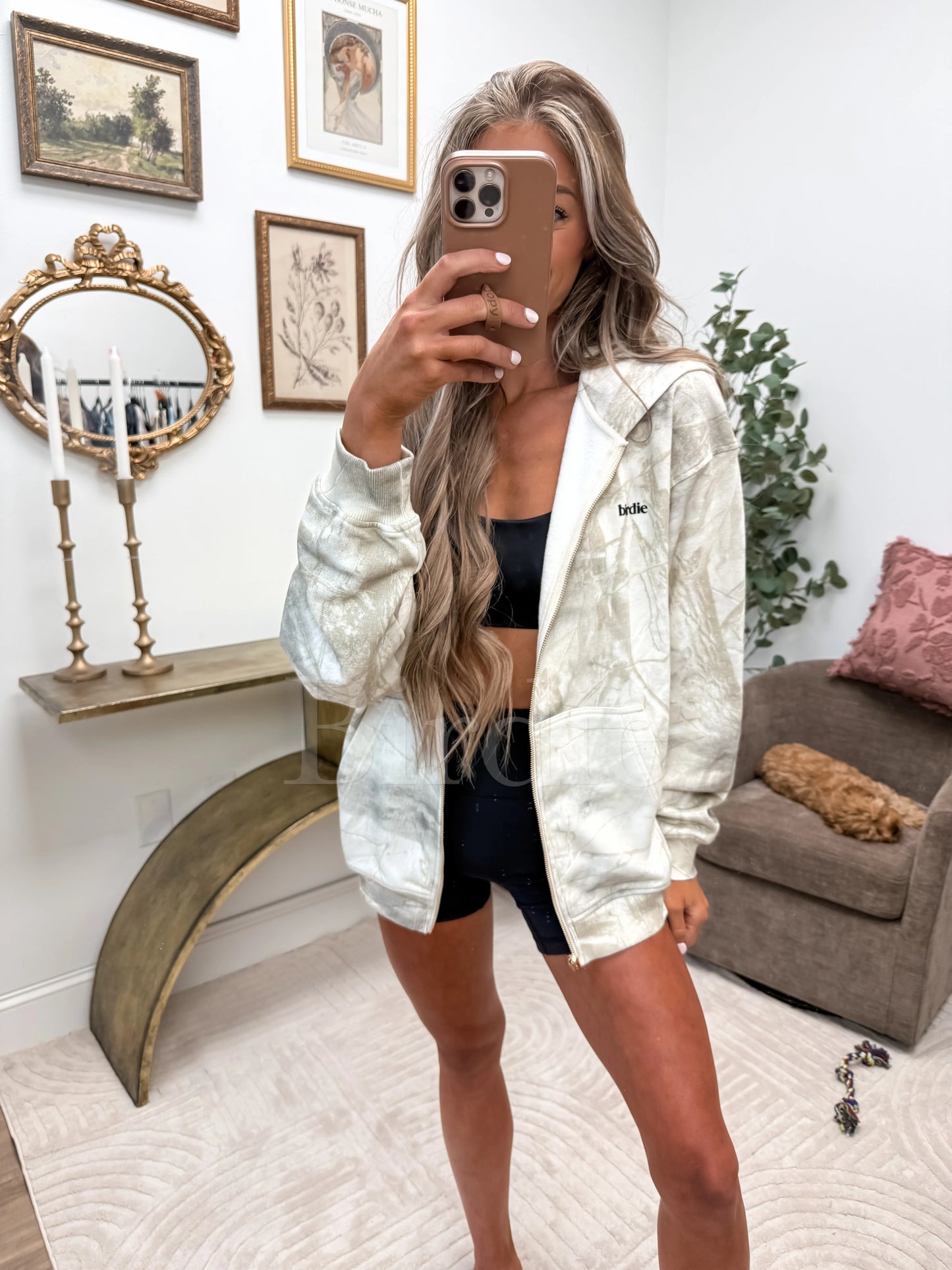 PREORDER Birdie Elevated Ridge Zip Up Jacket in Pearl Camo