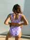 Birdie Three Piece Swimsuit in Lavender Shores (Sold as Set)