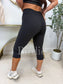 PREORDER Birdie Capri Melt Leggings in Black