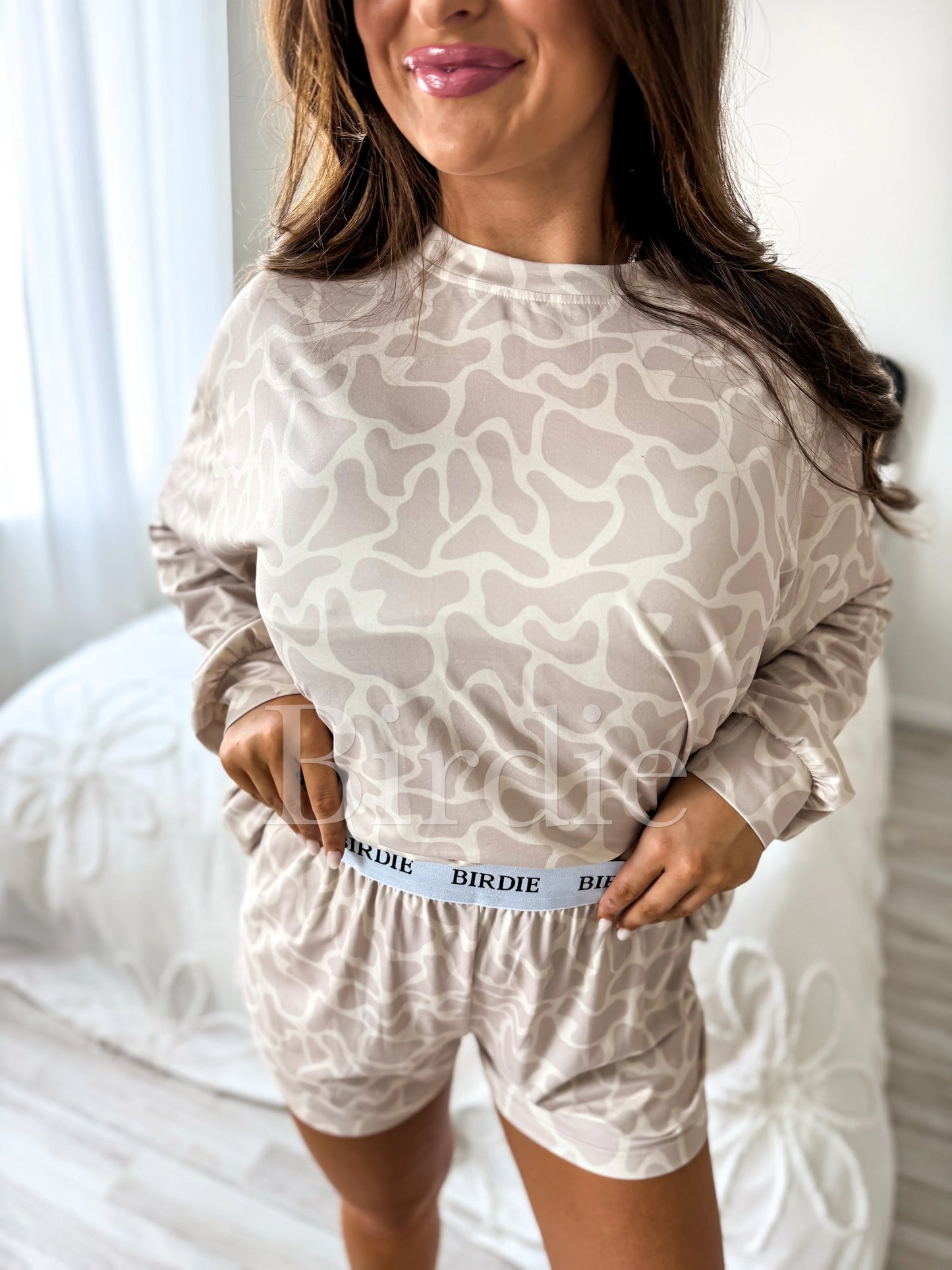 PREORDER Birdie Two Piece Long Sleeve Boxer Set in Bare Marsh Camo (Sold as Set)