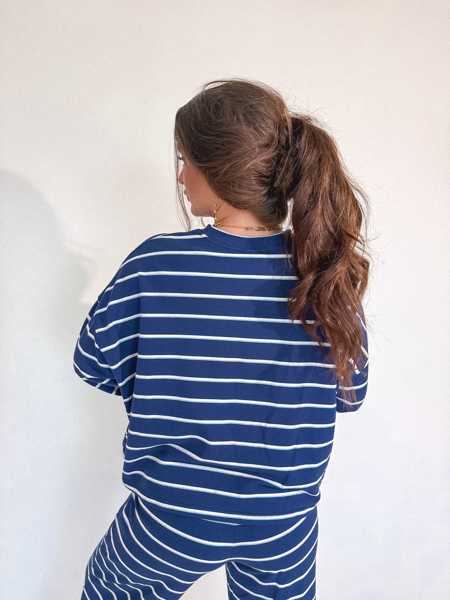 PREORDER Birdie Sunday Ease Set in Deep Harbor Stripe (Sold as Set)
