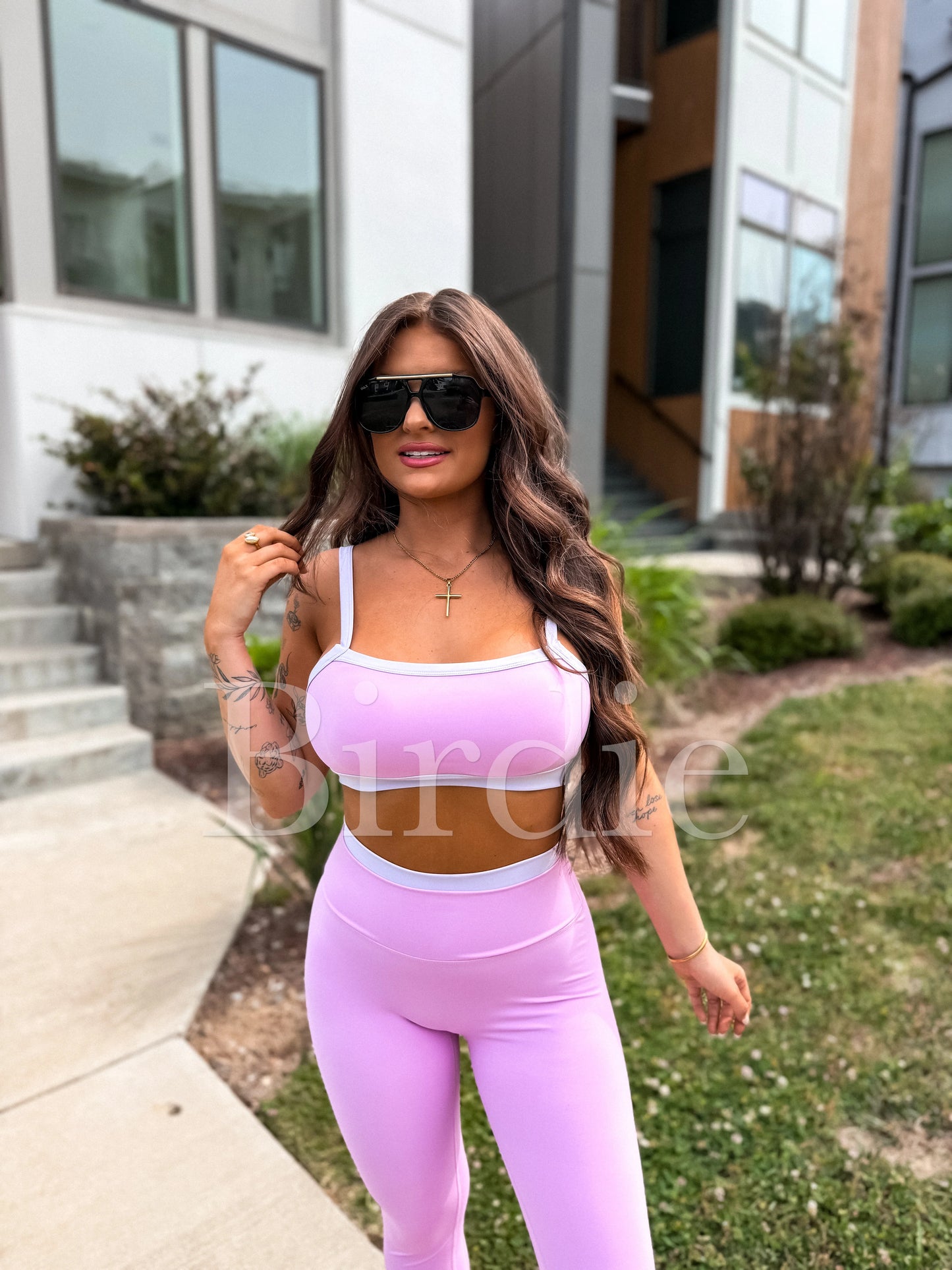 PREORDER Birdie PowerSplit Bra in Blush Lavender