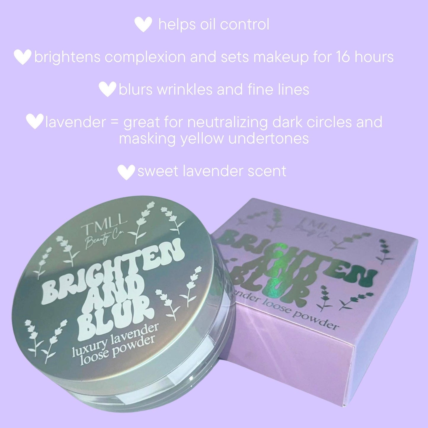 TMLL Brighten & Blur Lavender Setting Powder