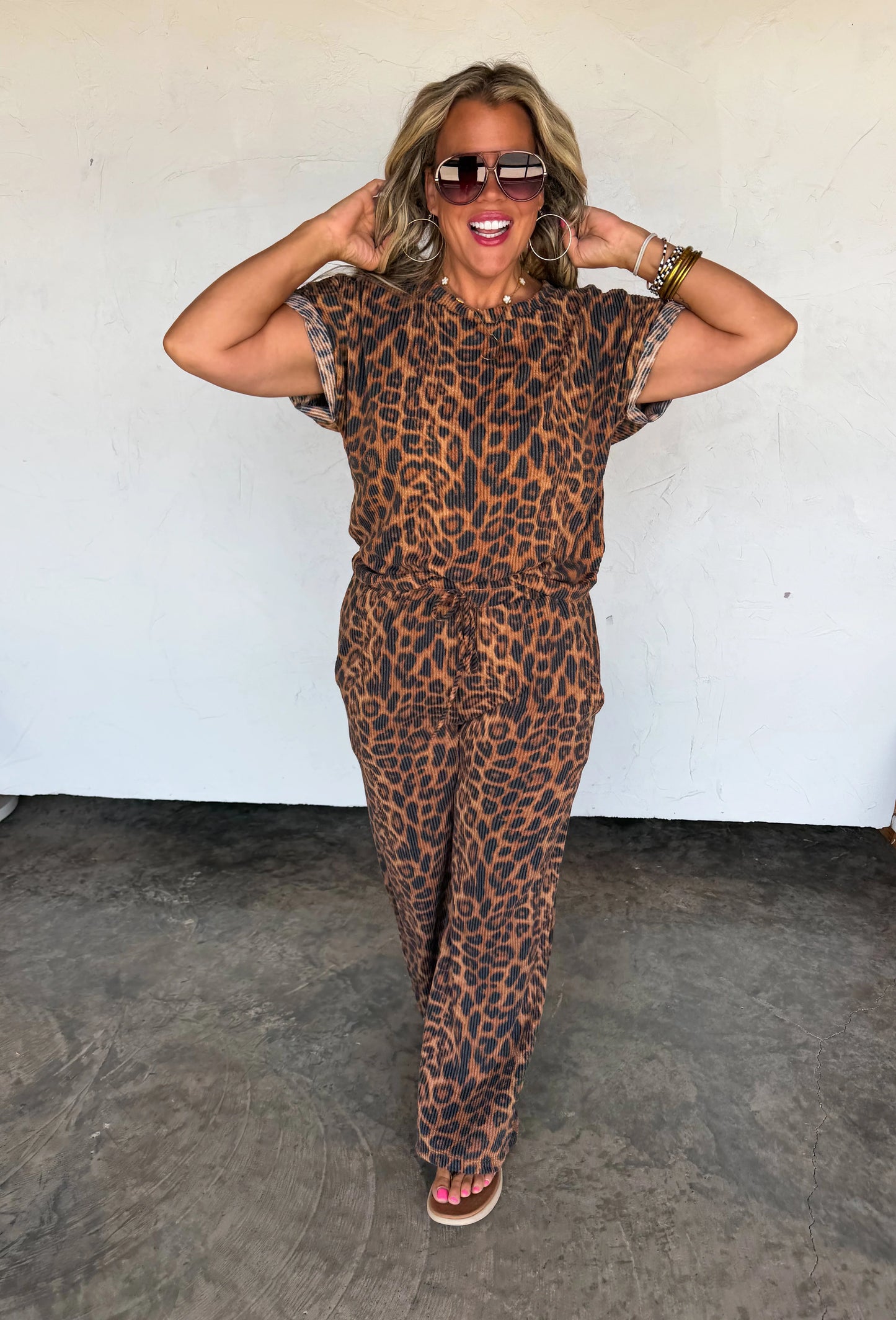 PREORDER Cheetah Kelsey Pant Set (Sold as Set)