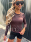 PREORDER Birdie AirSkin Long Sleeve Top in Espresso