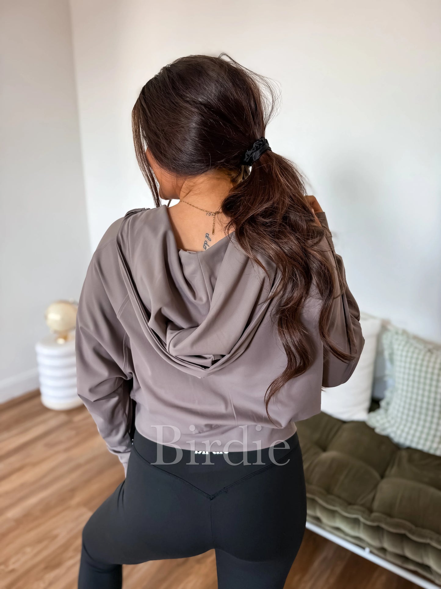 PREORDER Birdie Summer Quarter Zip Pullover in Smoky Taupe