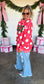PREORDER Peace & Polka Dot Mock Neck Pullover