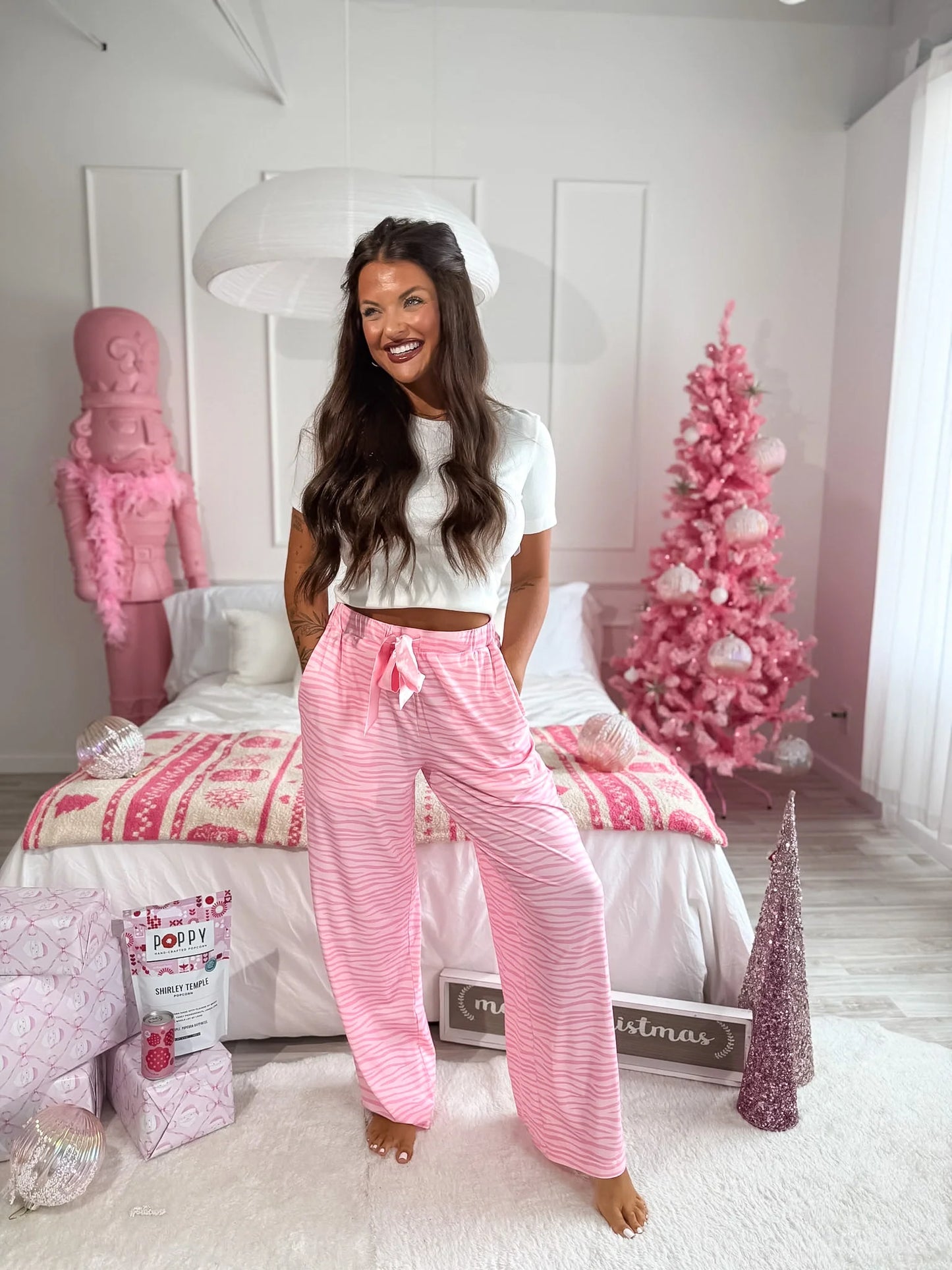 PREORDER Birdie Stretchy Lounge Pants 2.0 in Purrfectly Pink
