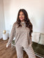 Birdie Long Sleeve Stripe Set in Cinnamon Sugar (Sold as Set)