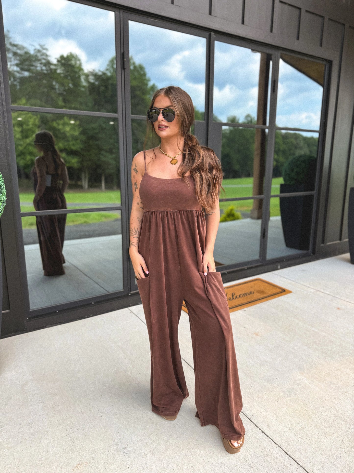 PREORDER Birdie Drift Jumpsuit in Vintage Cocoa