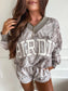 PREORDER Birdie V Neck Oversized Sweatshirt in Ashwood Camo