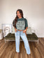 Crisp Fall Morning Graphic Tee on Blue Spruce *final sale*