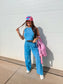 PREORDER Birdie Tank Flare Set in Poolside Blue (Sold as Set)