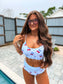 Birdie Two Piece Swimsuit in Cherry Belle (Sold as Set)